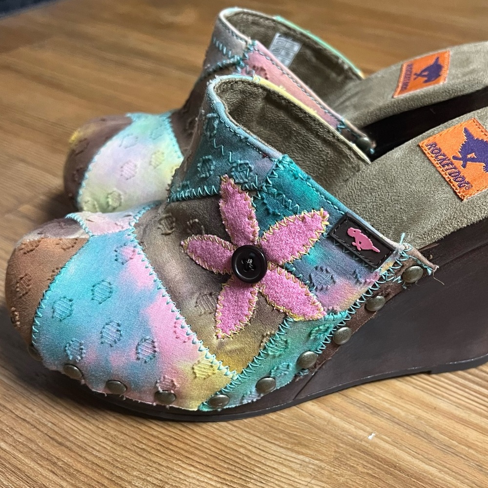 Eclectic Patch Work Clogs (Rocket Dog Wedges)